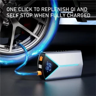 Pro Auto Noodstartset 4-in-1 1000A Jumpstarter met Luchtcompressor