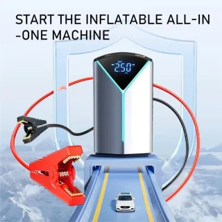 Pro Auto Noodstartset 4-in-1 1000A Jumpstarter met Luchtcompressor