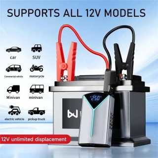 Pro Auto Noodstartset 4-in-1 1000A Jumpstarter met Luchtcompressor