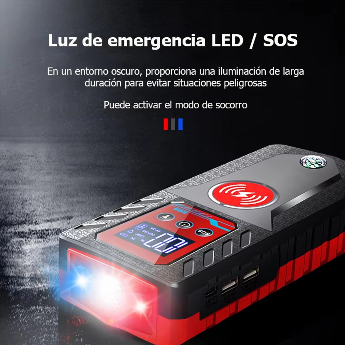 Professionele 99800mAh 12V Auto Noodstarter met USB-C PD