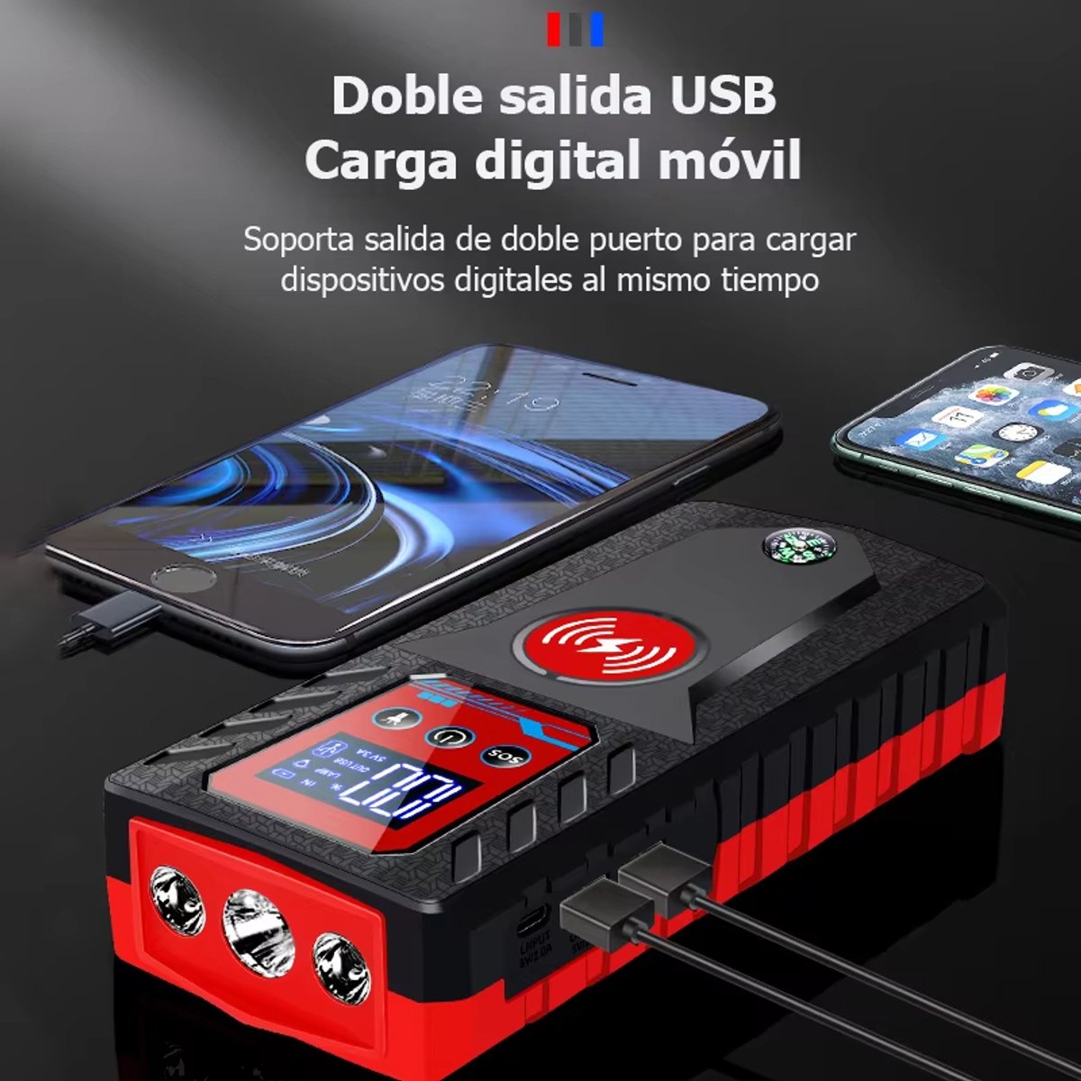 Professionele 99800mAh 12V Auto Noodstarter met USB-C PD