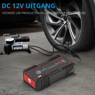 Professionele Accustarter Auto 1500A 18000mAh Zwart/Rood