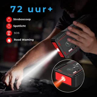 Professionele Accustarter Auto 1500A 18000mAh Zwart/Rood