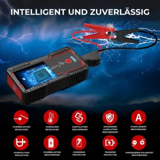 Professionele Accustarter Auto 1500A 18000mAh Zwart/Rood