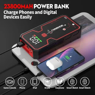 RFWR® Draagbare Auto Starthulp Powerbank