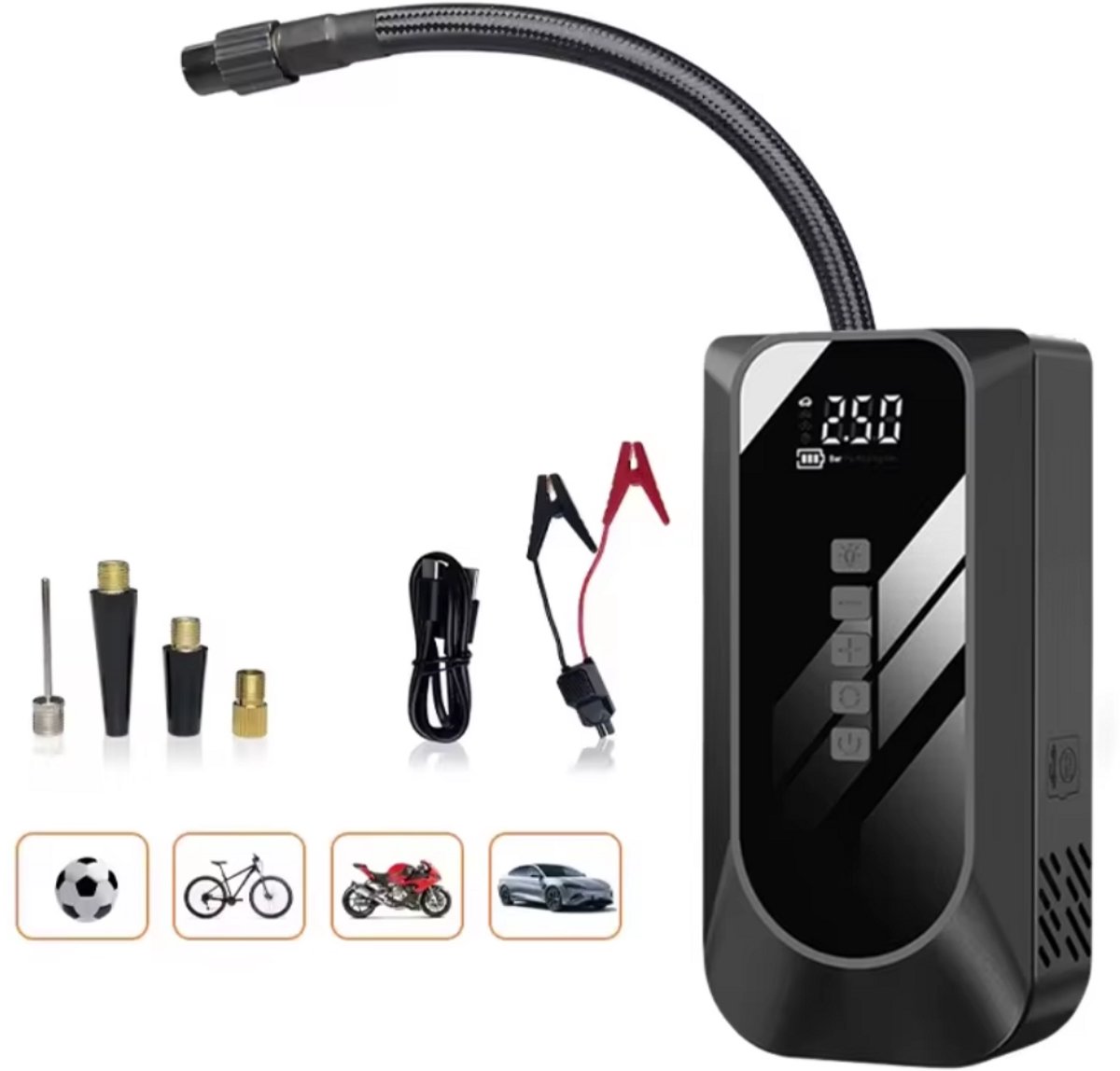 De Serolux Acculader Jumpstarter Powerstation 12V 16000mAh Zwart in één oogopslag