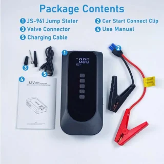 Serolux Acculader Jumpstarter Powerstation 12V 16000mAh Zwart