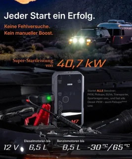 Smart Jumpstarter & Powerbank met Compressor