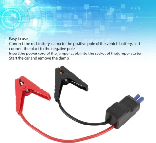 SnelShoppen 12V auto accu boost jumpstarter klem met EC5 connector, vervangingskabel voor auto booster
