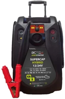 SnelShoppen - BC Jumpstarter Hybrid 12/24V 13000A - Professionele Booster met Supercondensatoren voor Auto's, Bestelwagens en Tractoren - Benzine, Die