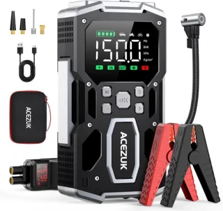 SnelShoppen car battery booster jump starter en auto bandenpomp 12V