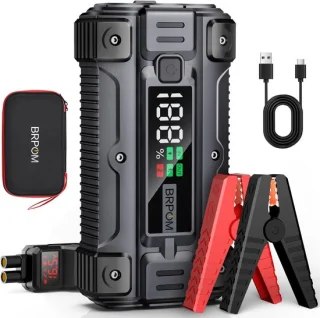 SnelShoppen - car jump starter 6000a peak 26800mah, 12v auto booster acculader