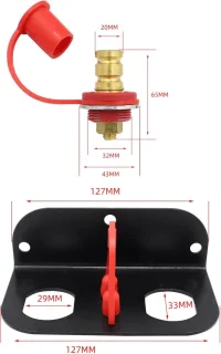SnelShoppen Remote batterij terminals voor auto, UTV, ATV, truck, RV, tractor, maaier en boot