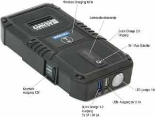 Startbooster 500A met draadloze powerbank