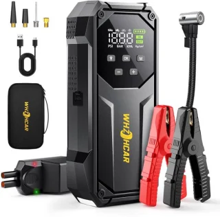 Starthulp auto powerbank 9000A met compressor