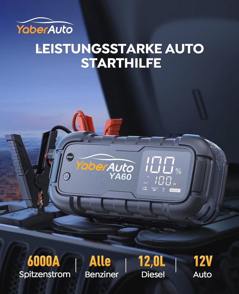 Wat vinden we goed aan de Starthulp Powerbank 6000 A lcd zaklamp
