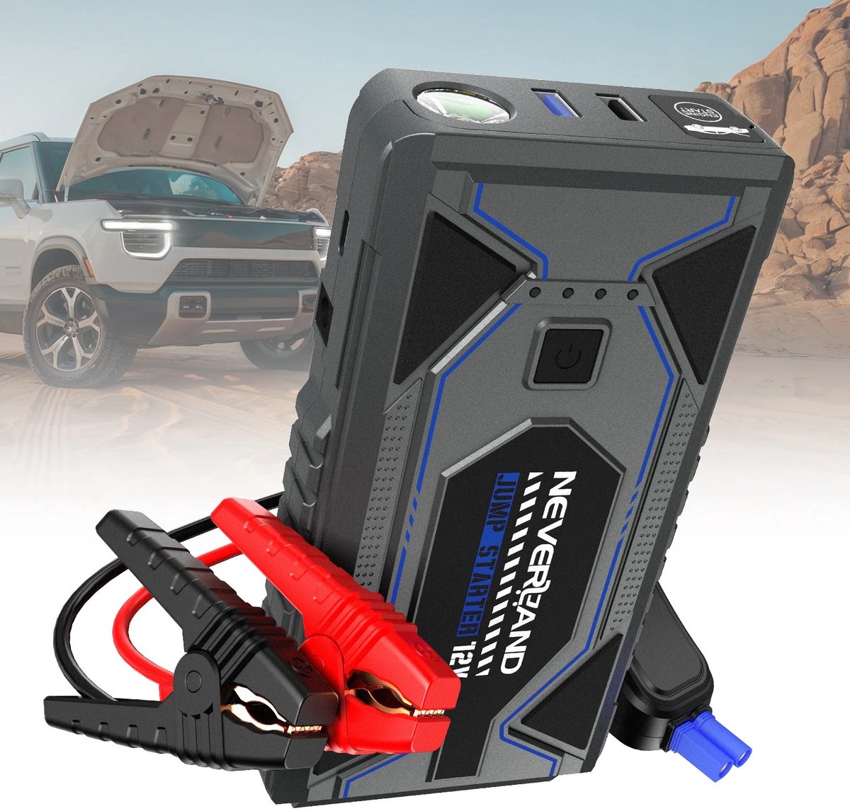 Wat vinden we goed aan de Startkabels Draagbare Jumpstarter 20000mAh 12V met Luchtcompressor