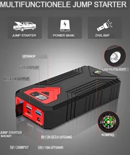 Startkabels Met Accu Jumpstarter Auto Starthulp