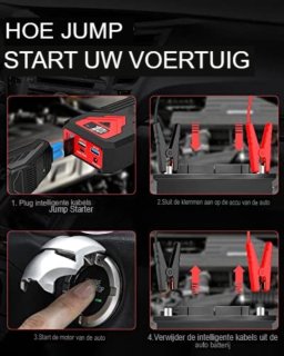 Startkabels Met Accu Jumpstarter Auto Starthulp