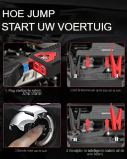 Startkabels Met Accu Jumpstarter Auto Starthulp