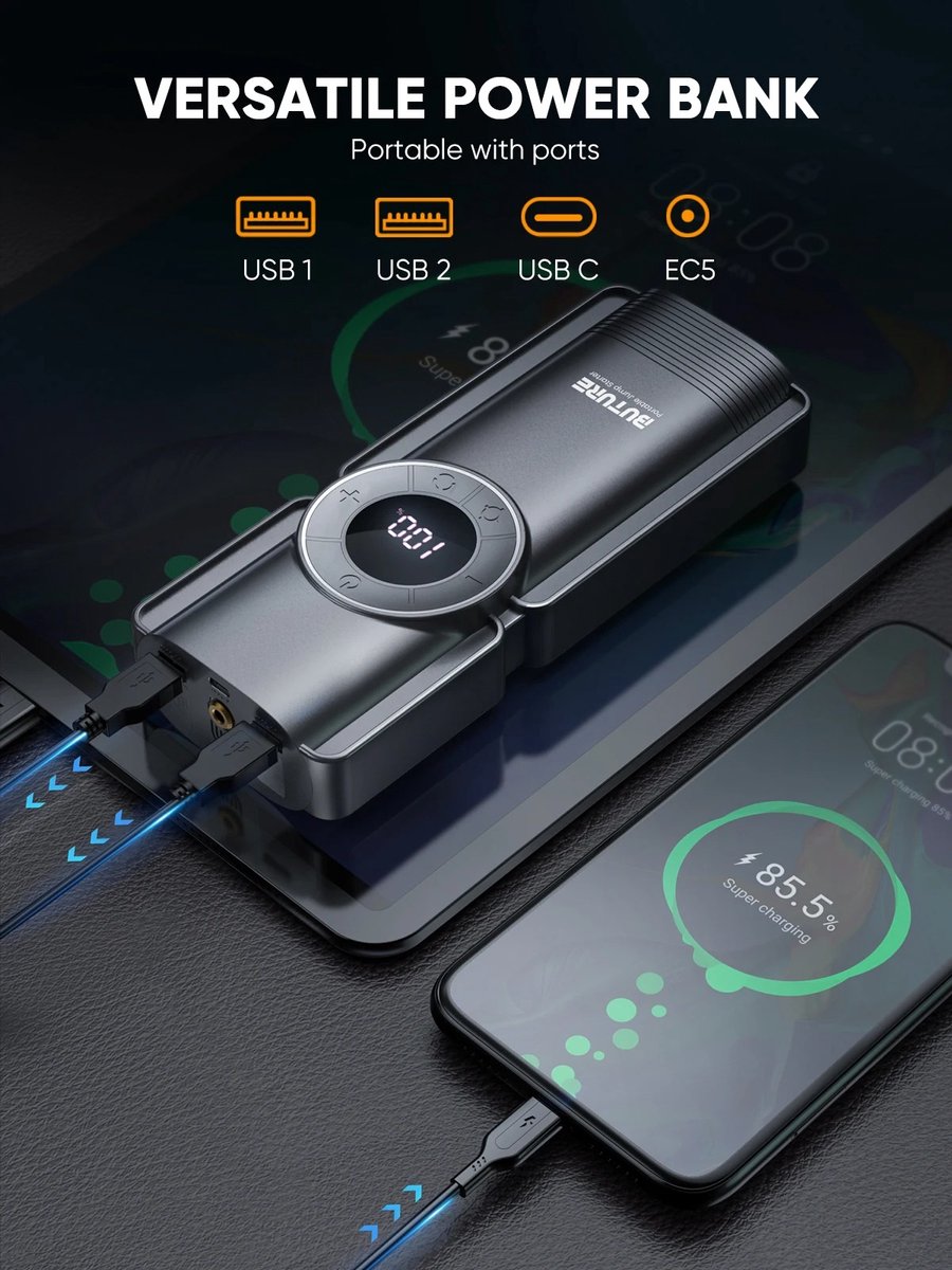 Stemily 4-in-1 Jumpstarter 20000mAh Powerbank