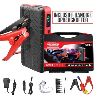 Strex 12V Jumpstarter 1000A 18000mAh 4-in-1
