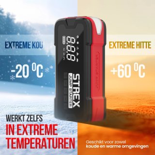 Strex 12V Jumpstarter 4000A 24000mAh Met Compressor