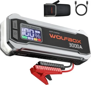 Thijox - Jump starter power pack 3000a, 12v auto accu booster 16000mah