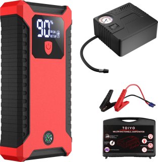 Toivo 12V Jumpstarter 1000A met Compressor en Powerbank
