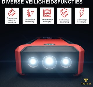 Toivo 12V Jumpstarter 1000A met Compressor en Powerbank