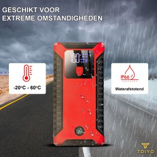 Toivo 12V Jumpstarter 1000A met Compressor en Powerbank