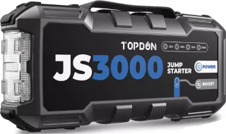 Topdon JS3000 Jumpstarter 3000A 12V Powerbank 30000mAh Zwart