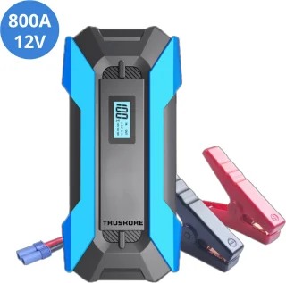 Truskore Jumpstarter 12V 800A 10000mAh Blauw/Zwart