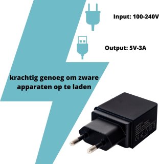 Wat vinden we goed aan de Universele 5V 3A USB-adapter