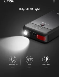Utrai 12V Jump Starter 10000mAh 1000A 4-in-1