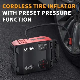 Utrai JS-5 4-in-1 Jumpstarter en Powerbank 12V 2000A Zwart
