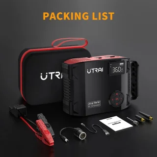 Utrai JS-5 4-in-1 Jumpstarter en Powerbank 12V 2000A Zwart