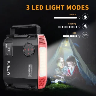 Utrai JS-5 4-in-1 Jumpstarter en Powerbank 12V 2000A Zwart