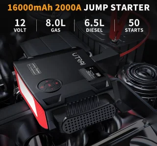 Utrai JS-5 4-in-1 Jumpstarter en Powerbank 12V 2000A Zwart