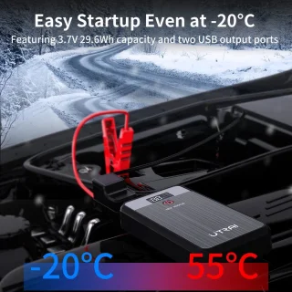 Utrai JS-Air Jumpstarter 1000A 12V 8000mAh Zwart