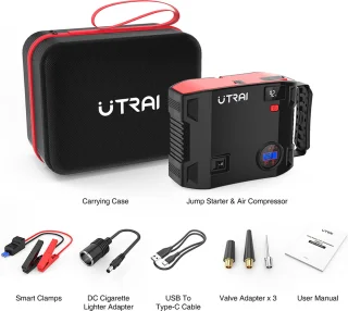 Utrai Jstar 5 12V 2000A Starthulp Powerbank met Luchtcompressor