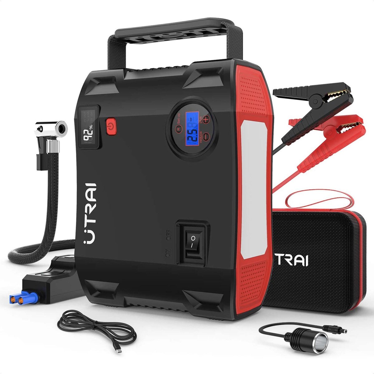 De Utrai Jstar 5 Jumpstarter 24000mAh 2000A in één oogopslag