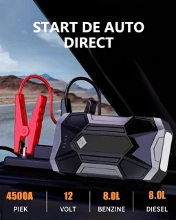 VALI® jumpstarter type-c draagbare accu - zwart/grijs