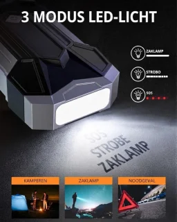 VALI® jumpstarter type-c draagbare accu - zwart/grijs