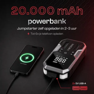 Wat vinden we goed aan de VIRONIX jumpstarter voor auto met compressor