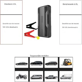 Vitdipy 12V Jumpstarter Auto-accustarter