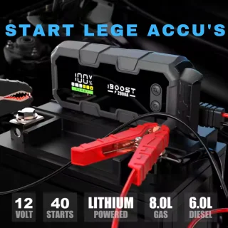 Vonkel Accu Booster Jumpstarter 2000A 12V 3-in-1