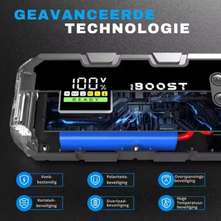 Vonkel Accu Booster Jumpstarter 2000A 12V 3-in-1