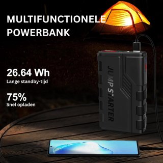 Wat vinden we goed aan de White-Label® Jumpstarter Accubooster - Zwart