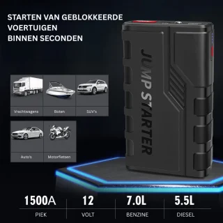 White-Label® Jumpstarter Accubooster - Zwart